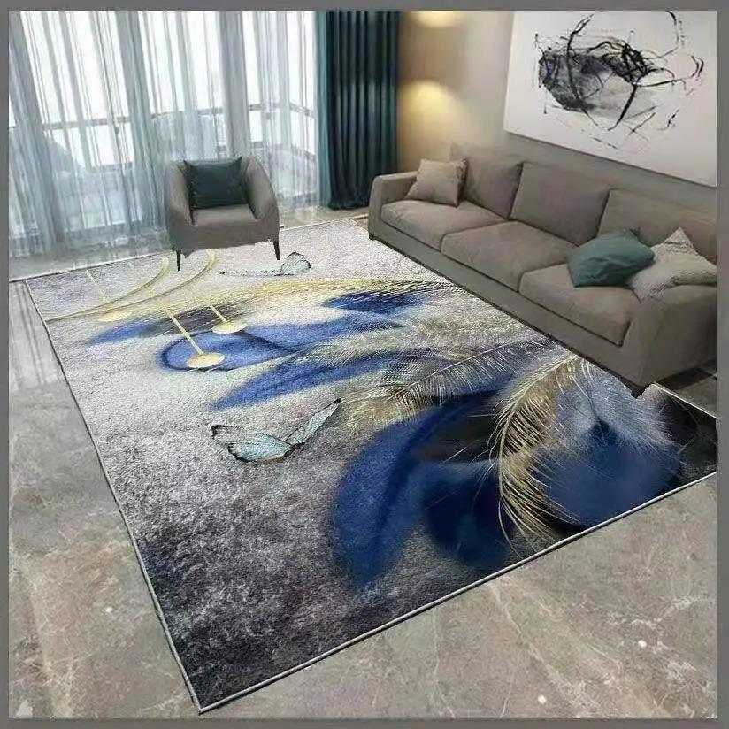 Schmetterling Pfau Wohnzimmer Teppich Bunt Dekorative Fußmatte für Schlafzimmer Veranda Küche Geschäft Rutschfest Sofa Couchtisch Teppich