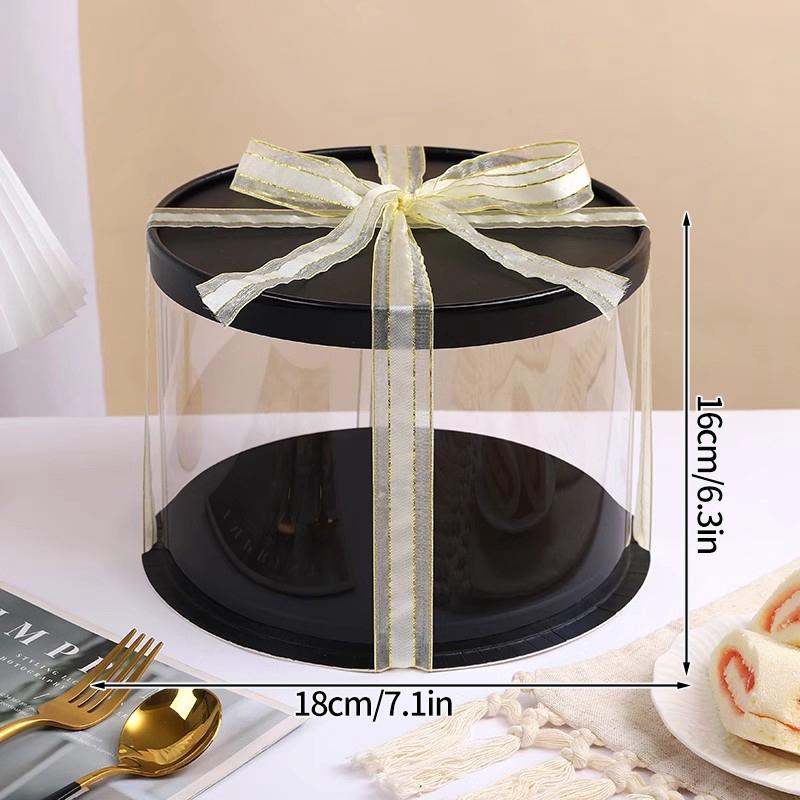 Transparent Cake Box Clear Gift Packaging Boxes Birthday Party Cake Packing Candy Storage Containers  Anniversary Party Decor