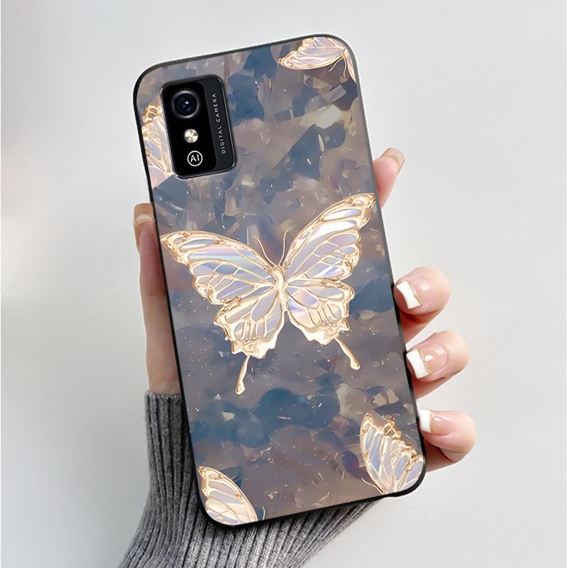 Printing Pattern Case For ZTE Blade L9 Soft Silicone Black Shell Cover Cute Flower Cartoon Casing