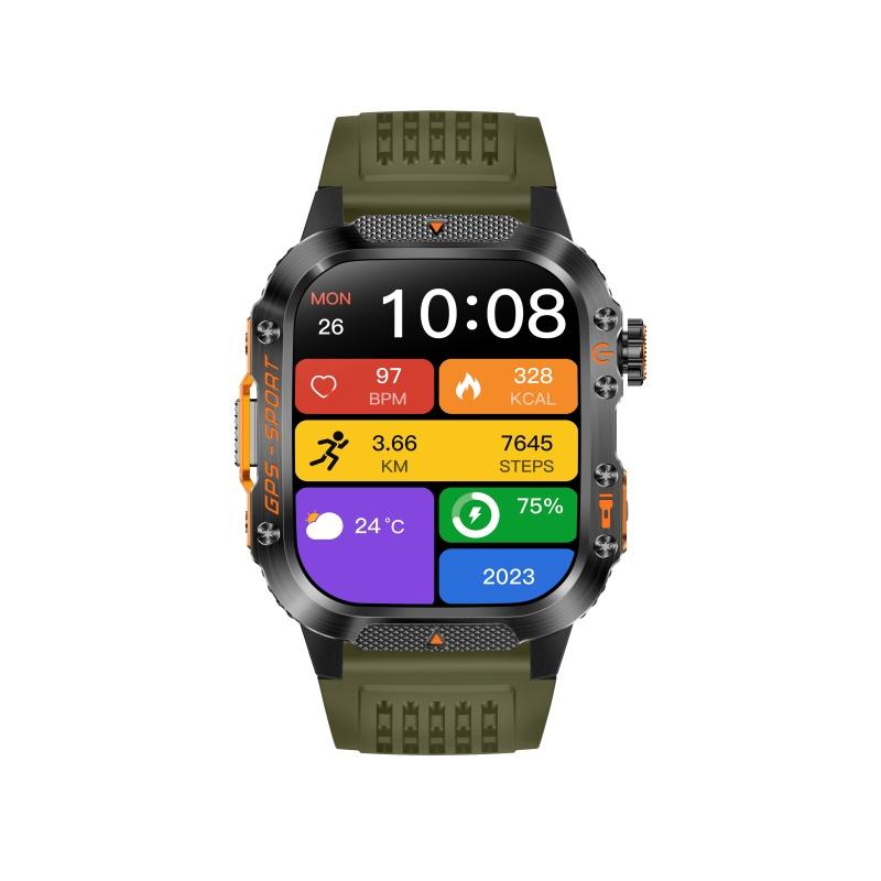 Rainbuvvy HT36 Brățară Inteligentă Bluetooth 2.01 inci IPS BT5.3 Apel Bluetooth IP68 Rezistent la Apă 540mAh Android GPS Ceas Inteligent Multi-limbă