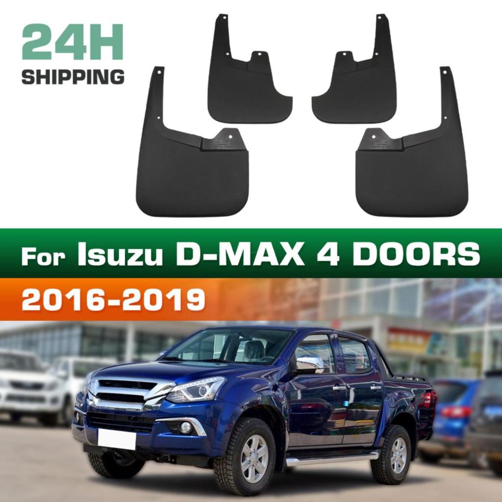 4 PZ Paraspruzzi Auto Paraspruzzi Parafanghi Paraspruzzi Auto Compatibili con Isuzu D-MAX 4 PORTE 2016 2017 2018 2019