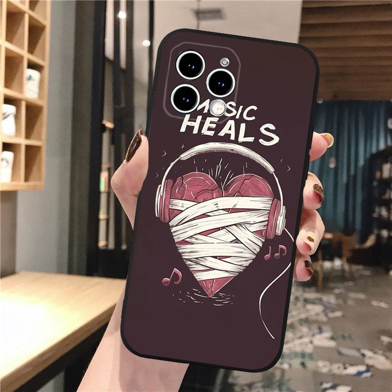 Love Music Phone Case For iphone 17 Pro Max 17 Pro Air 16 15 14 13 Pro Max 15 16 Pro 15Plus