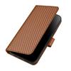 Für iPhone 16 Pro Max Brieftasche Hülle mit Riemen Leder Handyhülle mit Kohlefasertextur