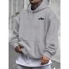 Men'S Casual Pink Hoodie with Fleece Lining Stylish Graphic Long Sleeve Regular Fit Casual Wear Hoodie Front Blend Hoodie