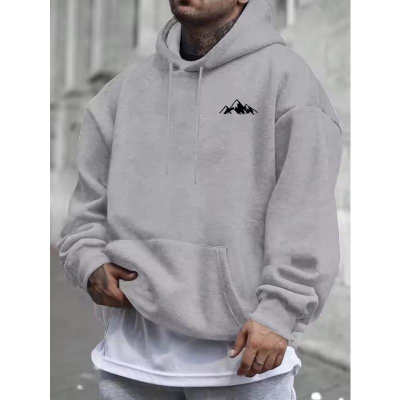 Men'S Casual Pink Hoodie with Fleece Lining Stylish Graphic Long Sleeve Regular Fit Casual Wear Hoodie Front Blend Hoodie