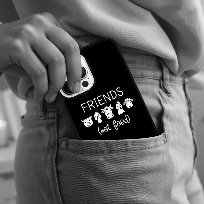 Eat Fruit Not Friends Vegan Phone Case For iPhone 17 Air 15 16e 14 13 Pro Max Coque 12 11 Pro Max PLUS cover