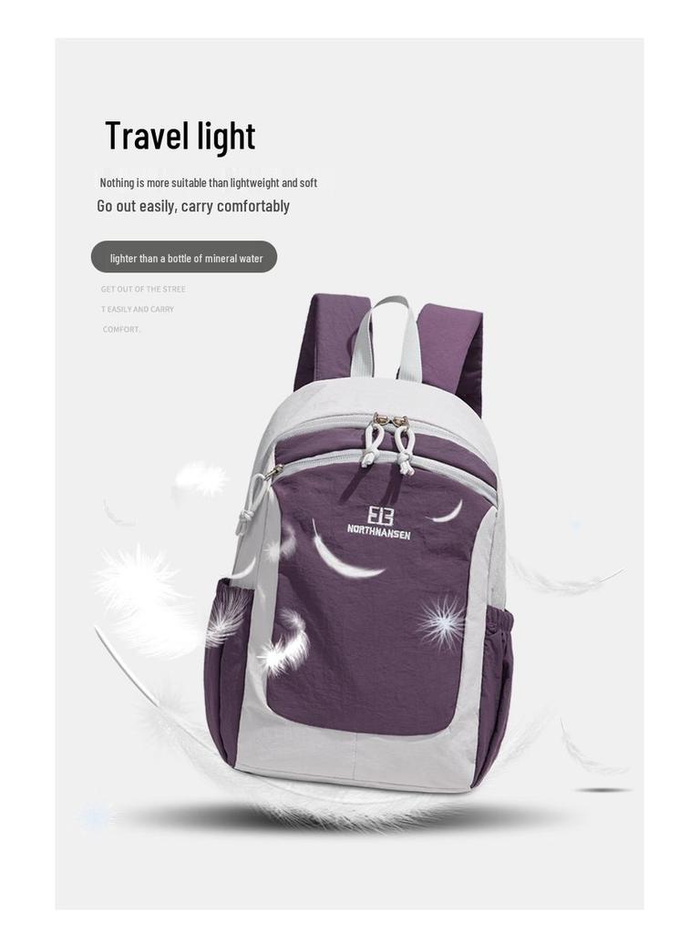 Color-block Cross-border Travel Backpack - Lightweight, Large Capacity, Versatile for Casual, Sports, and Student Use.