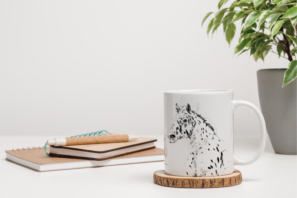 Noriker - cup with a horse, cute cup with graphics, a gift with your photo from the Art-Dog brand