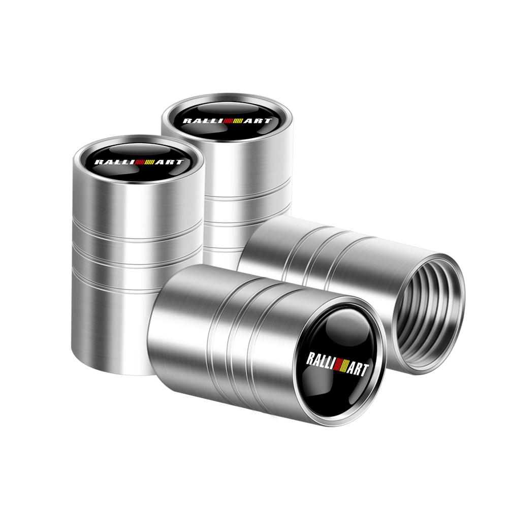 4Pcs Metal Car Wheel Tire Valve Caps Stem Case Cover Accessories For Mitsubishi 9 Ralliart X EX ASX Colt Outlander Pajero Lancer