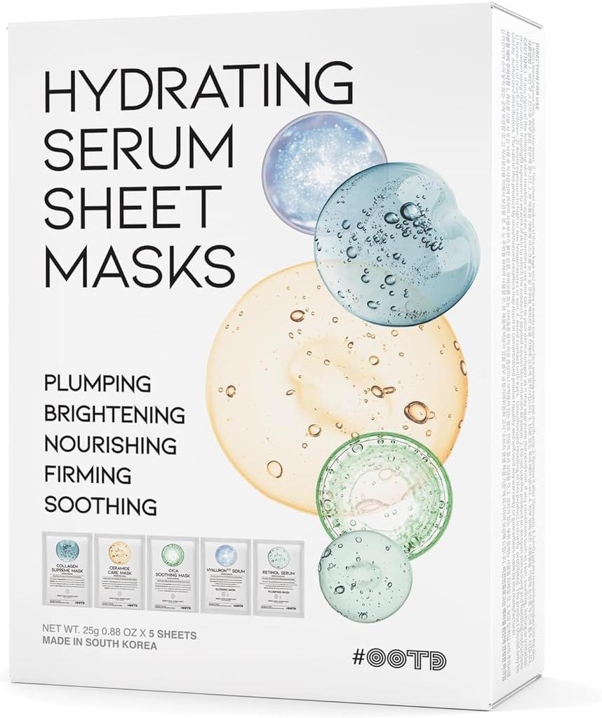 Individually Wrapped Face Korean Cosmetics Enjoy easy skincare every day with a variety of face mask Individually wrapped for Pack set of 5 hydrating