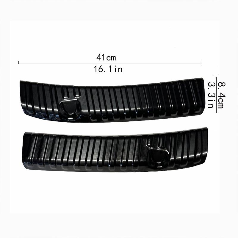 Model 24 Rear Trunk Sill Strip Protector Plate - Refresh Edition Silver Built-in Rear Protector