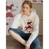 ELLE Christmas Pony Embroidered Hooded Sweatshirt