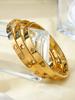Light Luxury Simple 18k Gold Plated Stainless Steel Star, Sun, Heart with Zirconia Bracelet, Women's Carabiner Bracelet