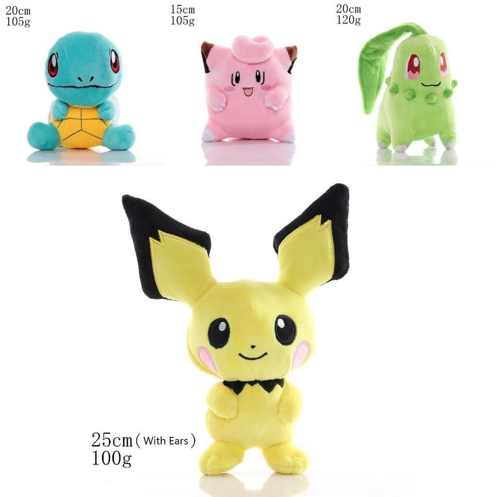 Soft And Cuddly Anime-inspired Pikachu And Eevee Plush Toy