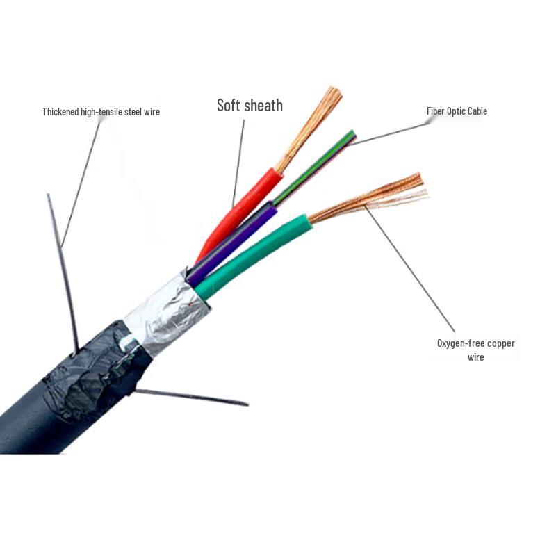 LFOC Outdoor Armored 4-Core Single-Mode Fiber Optic Cable