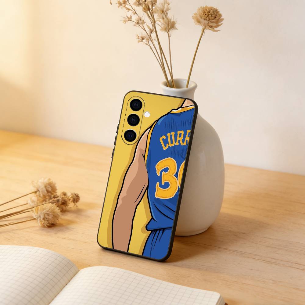 Basketball-Star Stephen Curry Handyhülle für Samsung Galaxy A73, A72, A71, A70, A53, A52, A51, Andere Weiche Schwarze Hülle