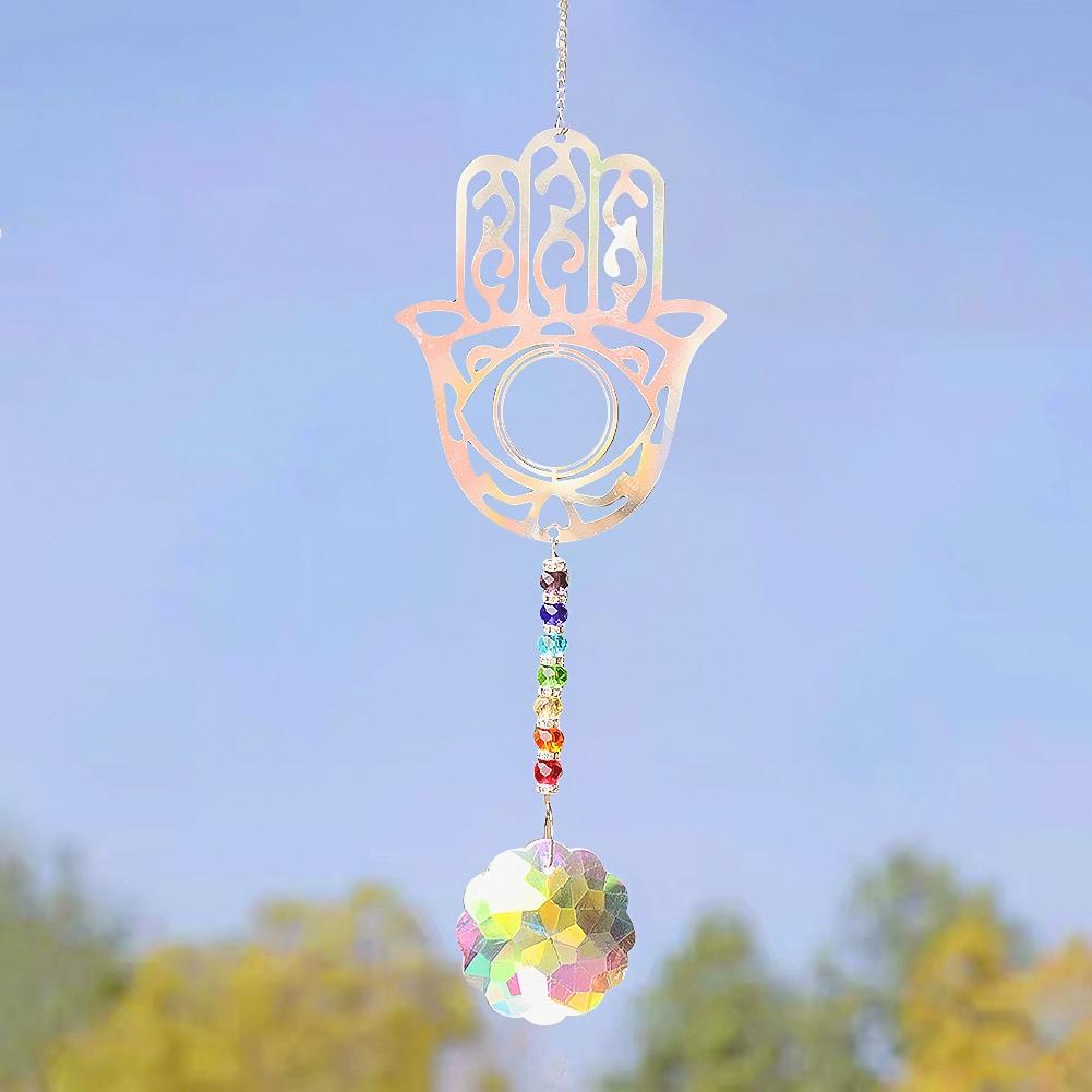 

Фатима Чакра Подвесной Кристалл Мандала Радуга Ловец Солнца Призма Ловец Света Бусы Для Йоги Медитации Подвеска Сетка Садовый Декор
