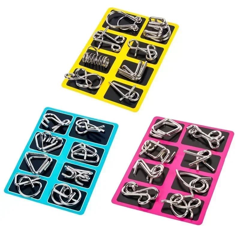 Chinese Metal Ring Puzzle Brain Teaser IQ Game for Family Adults Kids Educational Logic Thinking Training