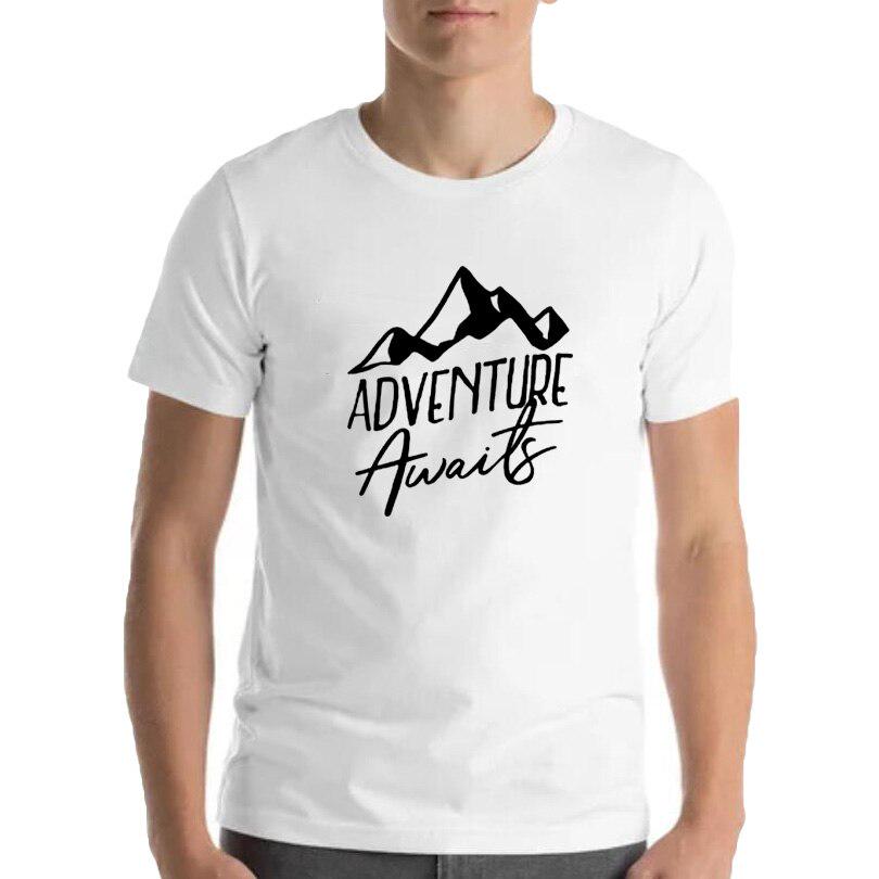 Cheap Mens T Shirts Fashion Mountain Awaits Mens Clothing Printing