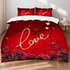 Valentine's Day Duvet Cover Set Single Twin Queen King Size No Filling And Sheet Gift For Couple Wife And Husband Bedroom Decor