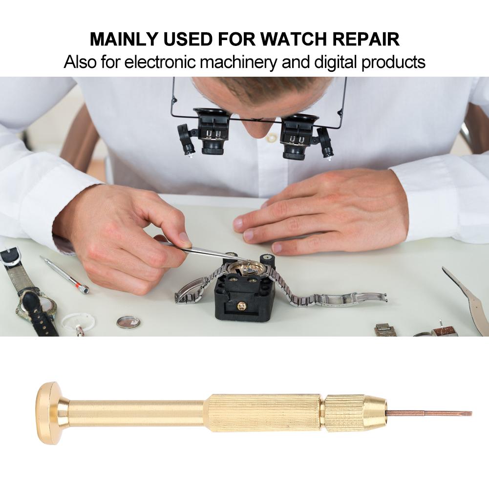 Multi Function Screwdriver Watch Glasses Repair Tool Accessory (Gold Slot Type Screwdriver)