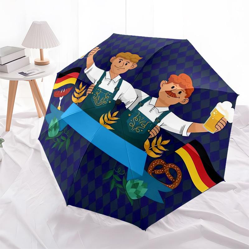 1pc Beer, Germany Themed High-quality Umbrella,Automatic Opening and Closing Umbrella,Multi-functional Umbrella G0811395