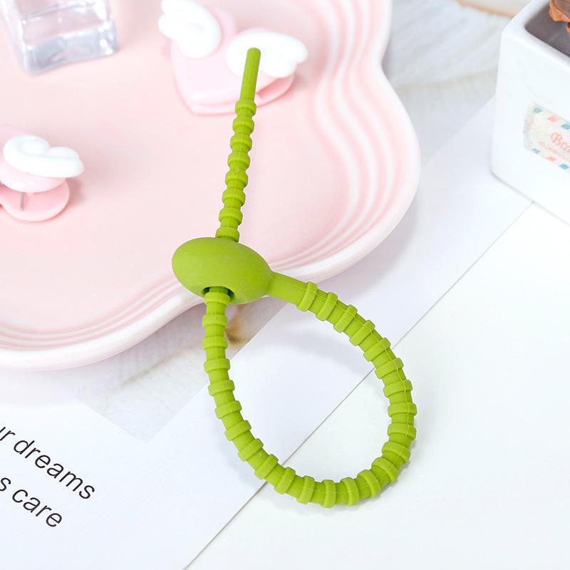 21.5cm Color Silicone Cable Ties: Versatile Organizing Tools for Cables, Jewelry, and Keychains