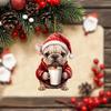 Dog Cartoon Charming Acrylic Hanging Ornament For Festive Christmas Decor Tree