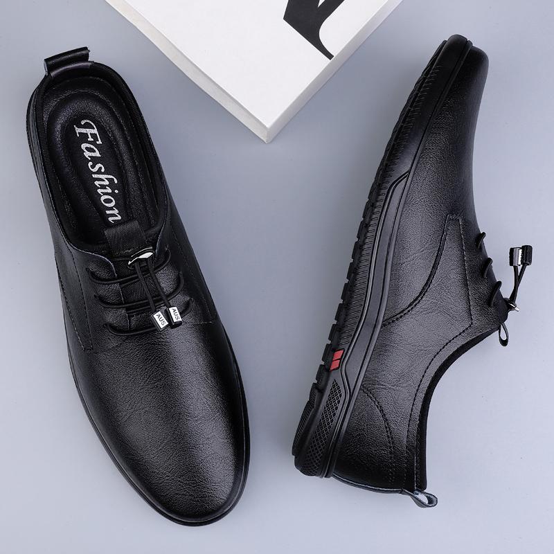 Genuine Leather Men's Oxford Shoes Office Business Casual Shoes Fashion Lace-up Male Formal Dress Footwear Derby Shoes Sneakers