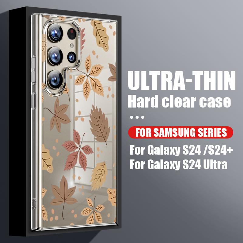 

Flower Floral Pattern Phone Case For Samsung Galaxy S26 S25 S24 S23 Ultra S22 Plus S25 FE A56 A36 A26 A55 A54 A15 Clear PC Cover Galaxy A56 5G