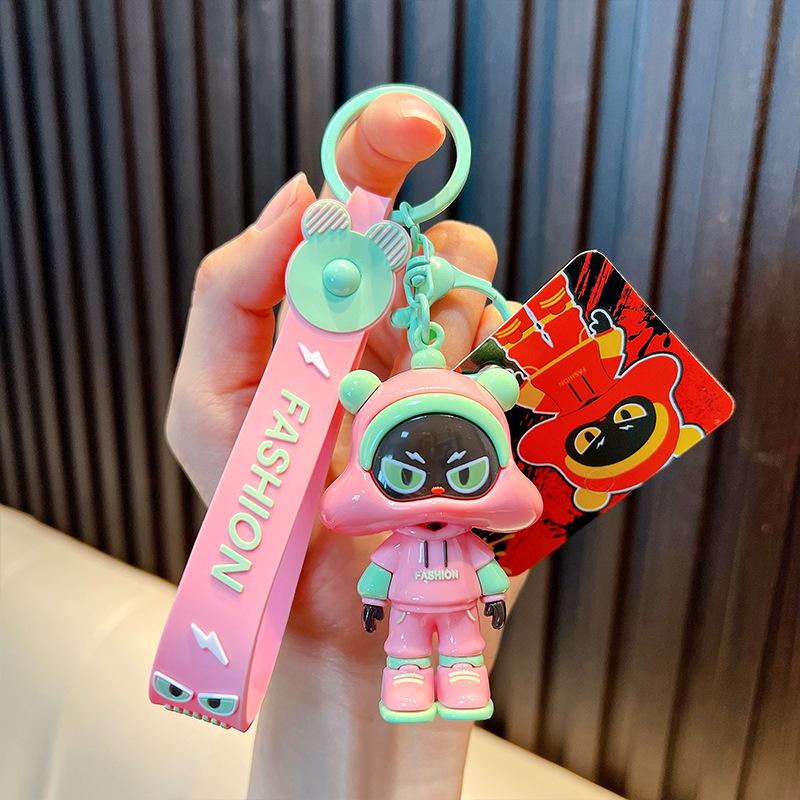 Trendy Cartoon Kid Keychain PVC Pendant for Backpack