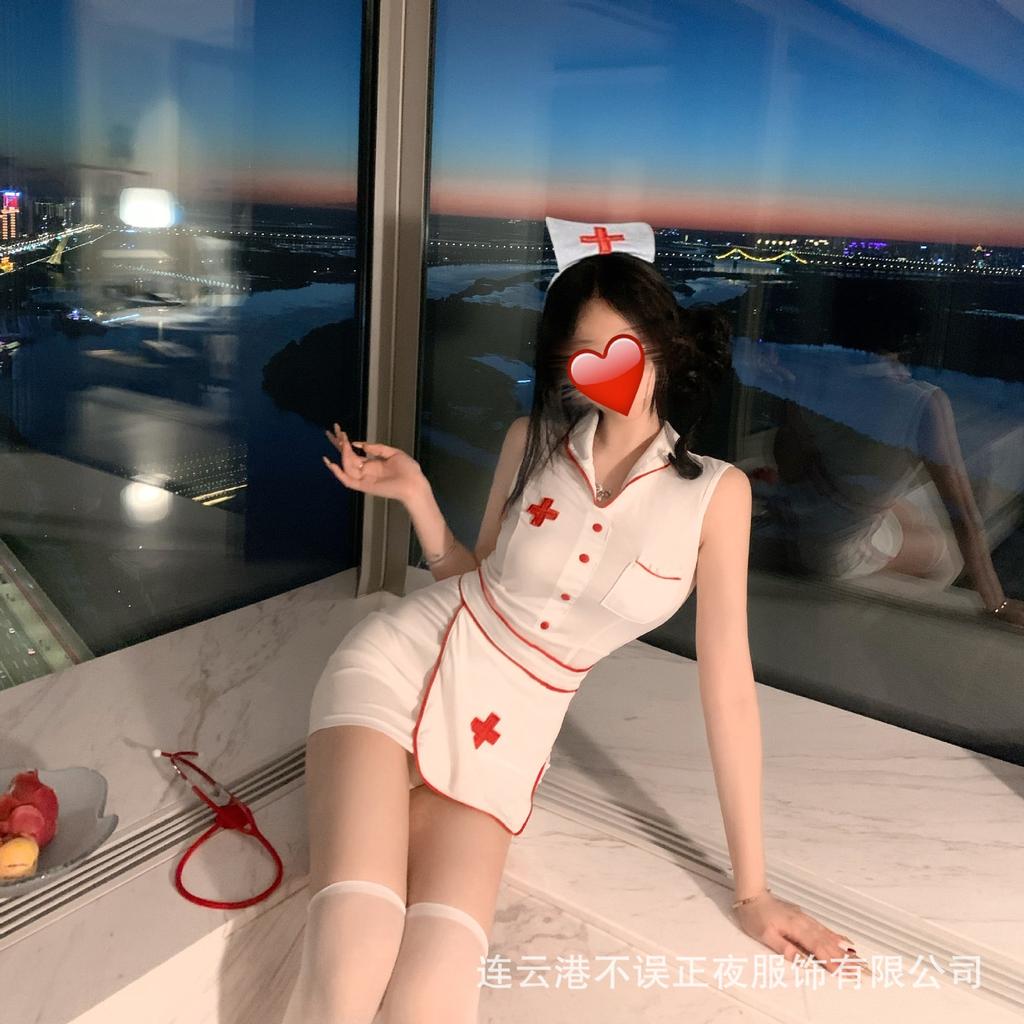 Right Night Sexy Erotic Underwear Pure Desire Pajamas Uniform Qqny Clothes Female White Nurse Cos Suit