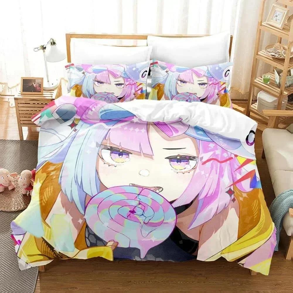 Anime Kawaii Girs Iono Bedding Set Printed Bed Set With Pillowcase Duvet Cover Soft Queen King Size Bedclothes Home Adult Kid