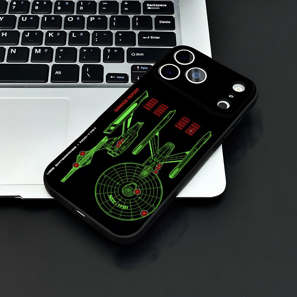 S-Star T-Trek Phone Case For IPhone 17 Air 16 E Pro Max 15 14 13 Mini 12 Pro 11 Max Plus Black Soft Shell