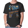 Unisex Crew Neck T-Shirt Starry Outdoors Graphic Short Sleeve Casual Tee