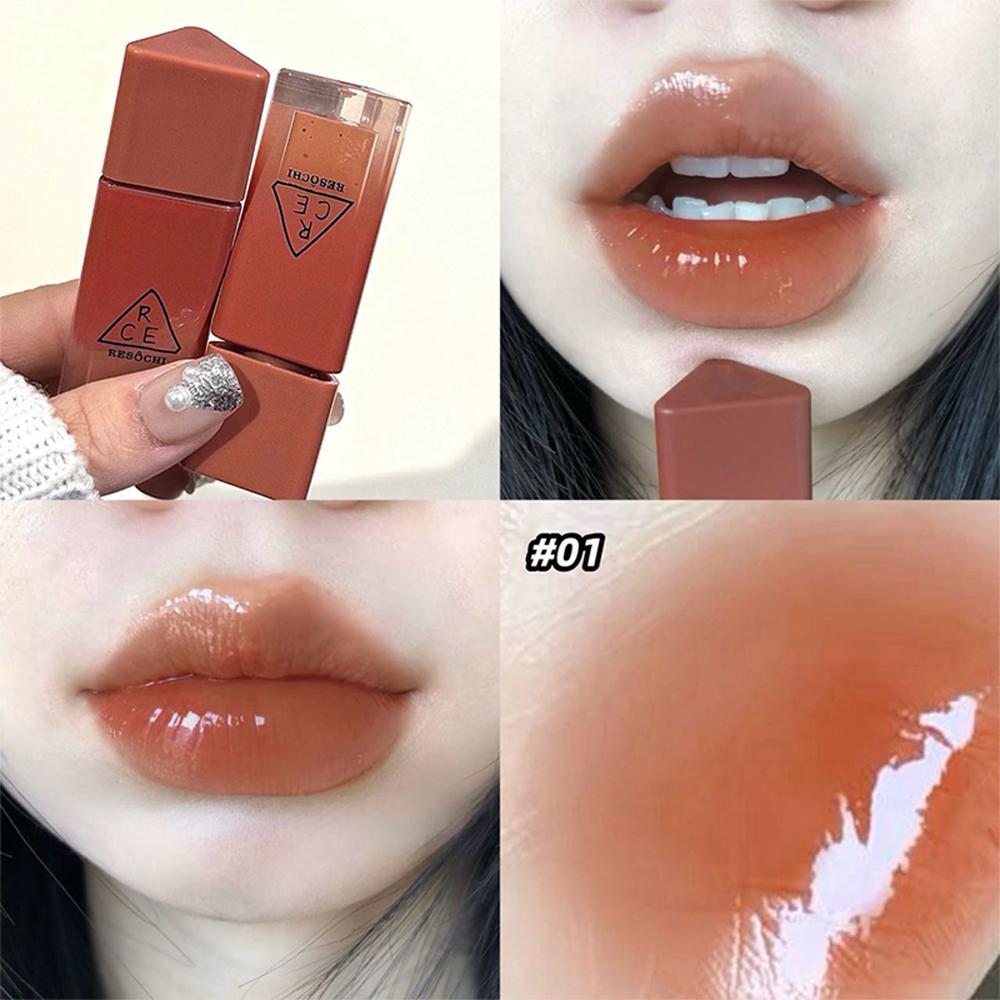 Prism lip glaze, light, moist, rich, white, long-lasting color, matte velvet matte lipstick