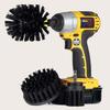 3Stk/Set 2/3,5/4'' Elektrische Schrubberbürste Bohrbürsten-Set Runde Reinigungsbürste aus Kunststoff für Teppich Glas Autoreifen Nylonbürsten