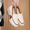 Frühling und Sommer rutschfester Keilabsatz Leichte und bequeme Mutterschuhe Freizeitschuhe aus Leder Arbeitsschuhe