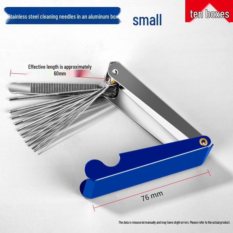 Stainless Steel Cutting Torch Cleaning Needle Set with Aluminum Box
