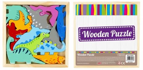 Wooden Sensory Puzzle Dinosaurs