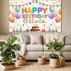 Easy to Hang Party Decoration Festive Banner Happy Birthday Banner for Birthday Party Event Decoration Kids Celebration