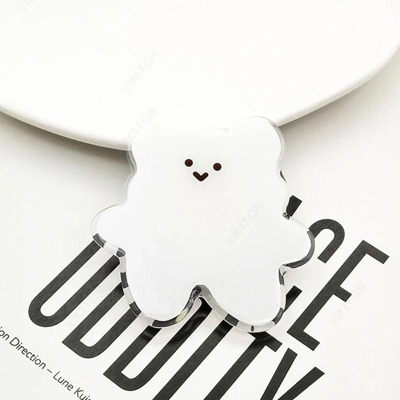 

Alien Drop Glue Cute Cartoon Colorful Bear Griptok Phone Stand Stretch Lazy Acrylic Paste For All Phone iPhone 16 15 14 Girp Tok белый