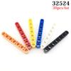 30Pcs/lot 32524 High-Tech 1x7 Holes Liftarm MOC Building Blocks Parts Assembles Car Particles DIY Educational Bricks Kids Toys