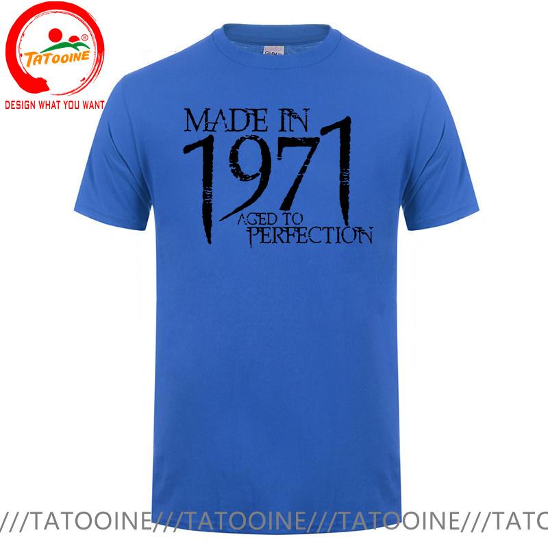 Born In 1971 Plus Size 5xl 6xl Tshirt Unisex Tshirt Homme Summer Made 1971 Aged To Perfection T Shirt Unisex Birthday Gifts Tee Shirt