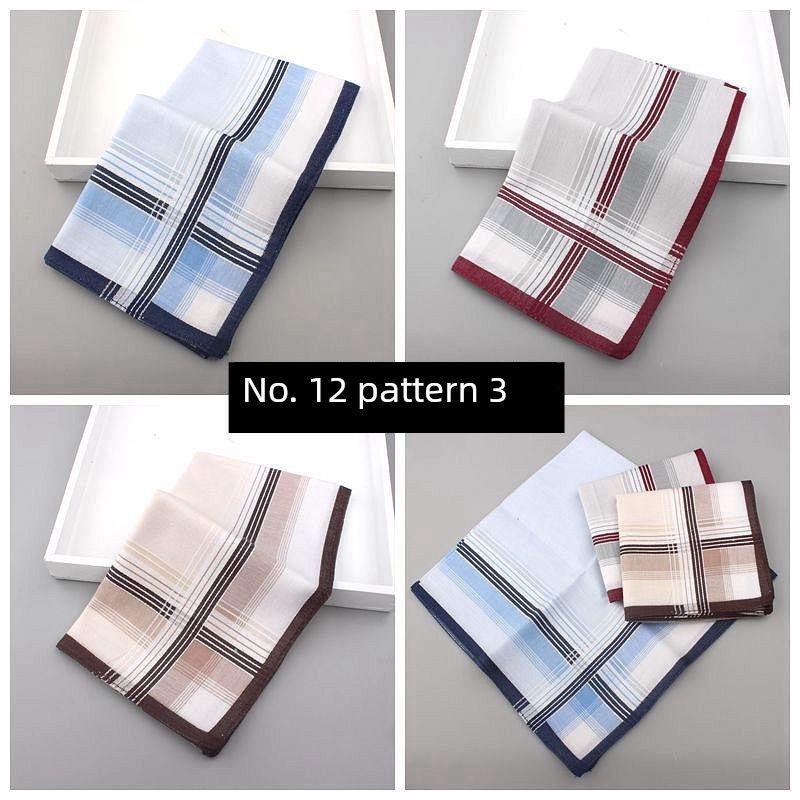 

Набор из 3 штук по распродаже Мягкий Впитывающий пот Старомодный Портативный Носовой платок No. 12 pattern 3 40*40cm]