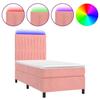 Maison Exclusive - Sommier à lattes de lit avec matelas LED Rose 90x200 cm Velours