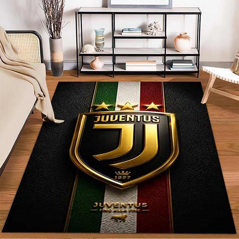Juventus Logo Rug Design Non-slip Rug Suitable for Living Room and Bedroom Sofas