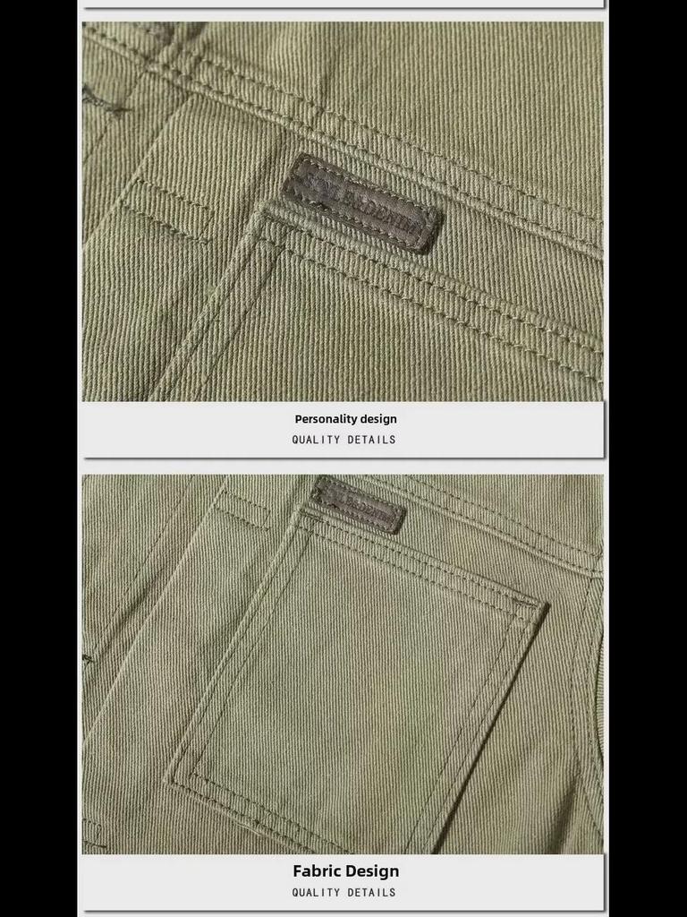 Pánská džínová bunda Slim Fit – hezký krátký styl s klopou na jarní a podzimní běžné nošení