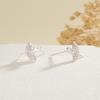S925 Sterling Silver Ballerina Girl Stud Earrings - Elegant, Exquisite, Full Diamond Design