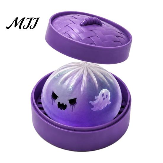 Halloween Party Favors 1/2/3Pcs Purple Ghost Dumpling Squeeze Toy, Steamed Bun Clear Toy Stress Relief Ball Fidget Toys